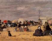 尤金 布丹 : Trouville, Beach Scene
